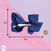 4 Inch Grosgrain Hair Bow for Girls - Navy