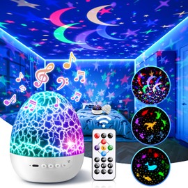 Starry Sky Projector Children, 93 Modes Night Light Children's Night Light Baby, 15 Music Music Box Baby, Remote Controls + 360° Rotation Night Light Starry Sky Projector Children, Bedside Lamp