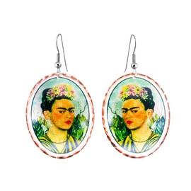FRONT LINE JEWELRY Frida Earrings Feature Oval Shape Beaustiful Frida-Jewelry, Frida Gifts, Copper, No Gemstone