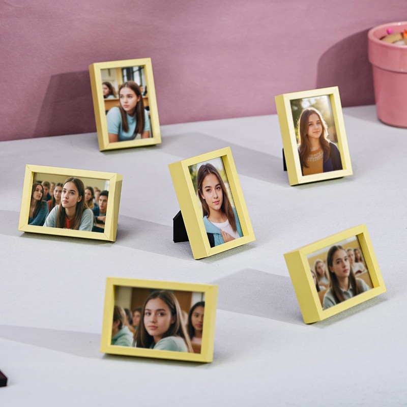 Winlor Mini Magnetic Picture Frame 2x3'' Yellow 6pcs/set, PF11Y