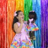 LOLStar LOLStar Rainbow Foil Fringe Curtains, 2 Pack Rainbow Party