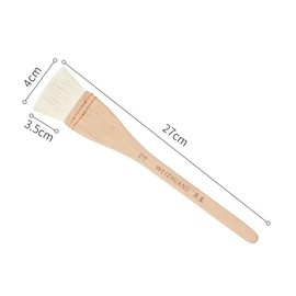 ZYAMY 4pcs Creative Mark Hake Paintbrush Set 2 Inch Professional Soft White Goat Hair Stitch-Tied Brushes for Wash, Background Work, Watercolor and Ceramic Pottery