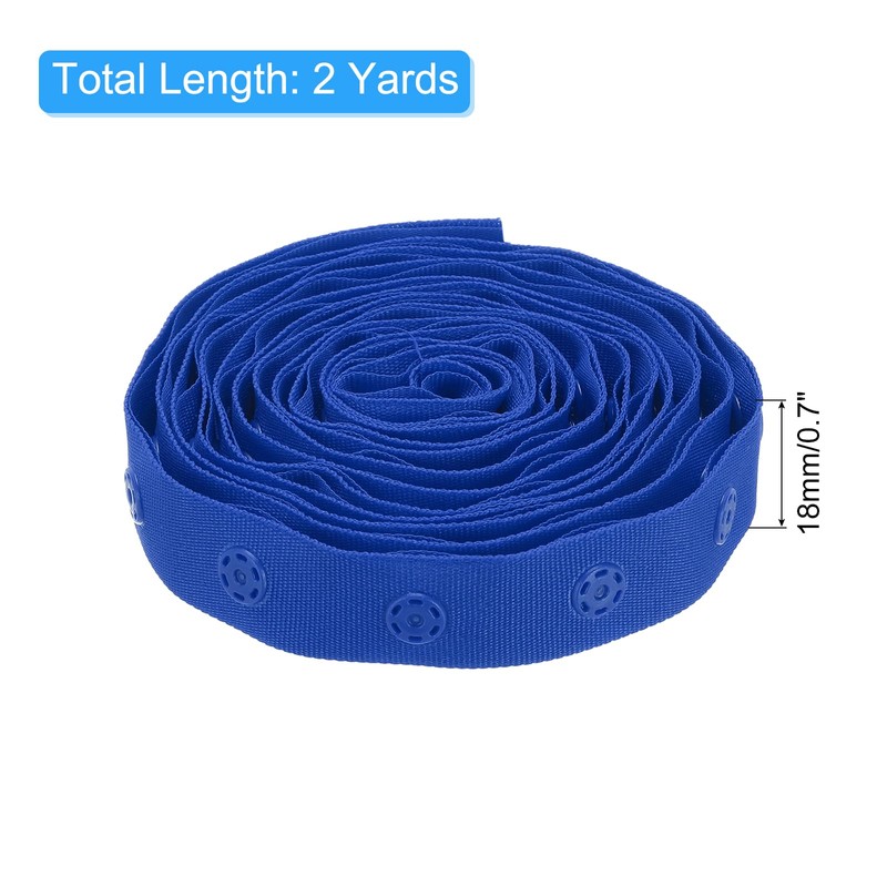 sourcing map 2 Yard Snap Button Tape for Sewing, Cotton