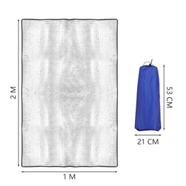 Aluminium Sleeping Mat Foam Mats 100 x 200 cm Foldable Insulation Mat for Camping, Waterproof Thermal Mat, Anti-Moisture Floor Mat, Ultralight Insulated Blanket, Heat Insulating Camping Mat for Yoga,