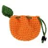 Cute Tangerine Bag | Knitted Bag Cute Drawstring,Orange-Shaped Crochet Purse,