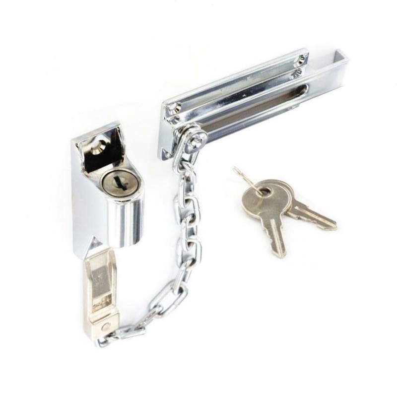 Door Security Chain Lock Polished Chrome Security Chain with Door