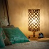 Tomshine Crystal Bedside Table Lamp Decorative Desk Light with Dual
