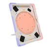 Tablet Case Silicone Hard PC Precise Cutouts Adjustable Strap 360