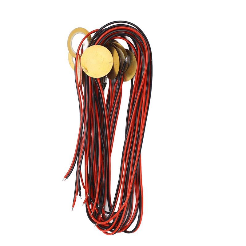 12PCS 27mm Piezo Discs with Wire Brass Piezoelectric Disk Piezo