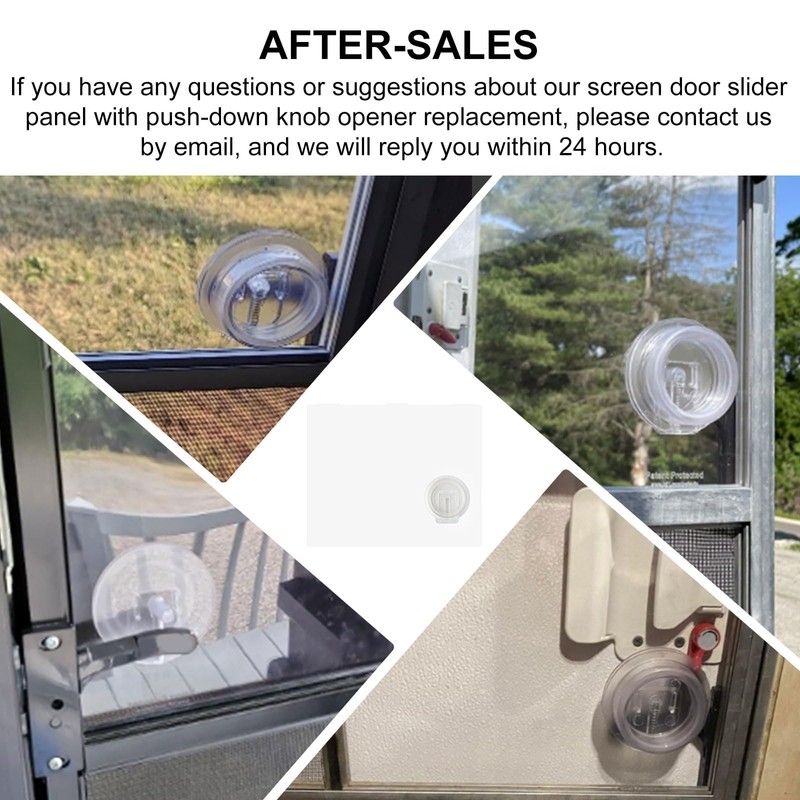 QQZ RV Screen Door Slider Panel 239061, with Push-Down Knob