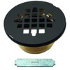 Westbrass A206B-62 2" No-Caulk Brass Compression Shower Drain with 4-1/4"