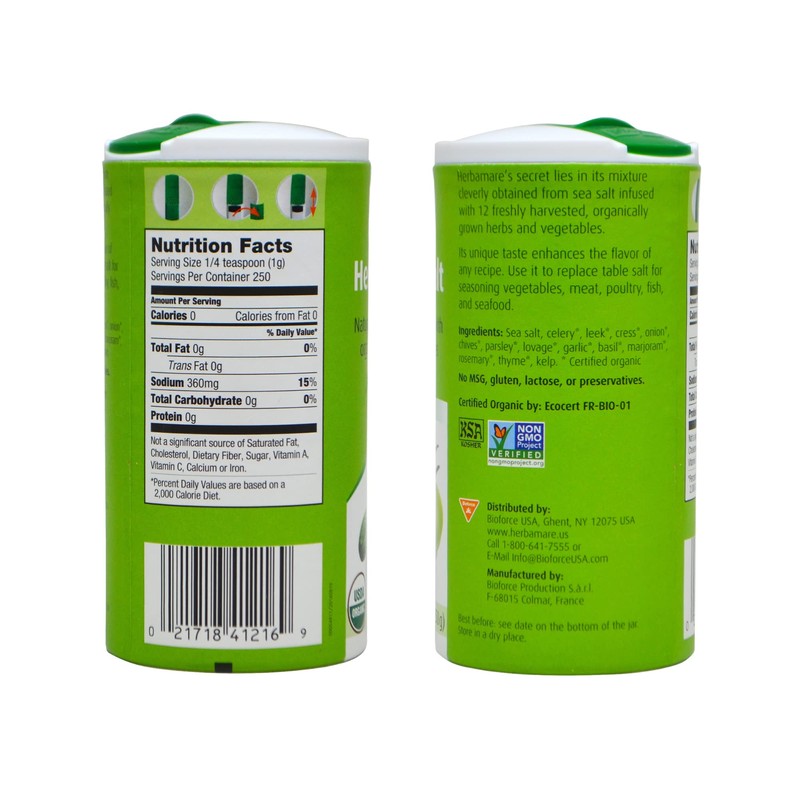 A.Vogel Herbamare Herbed Sea Salt - Natural Fine Sea Salt