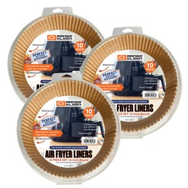 10 Pack | 8 Inch Sturdy Round Parchment Air Fryer Liners - fits most 5 to 8 Quart Air Fryer Baskets - Unbleached Disposable Parchment Paper (30)