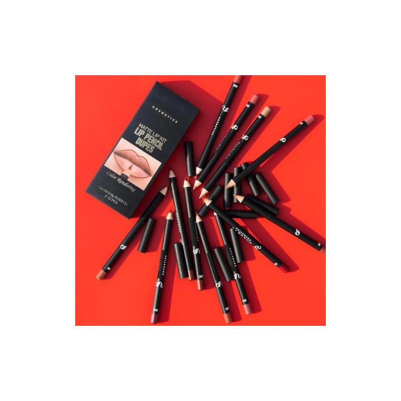 Juego de 12 delineador de labios, delineador labios de Larga