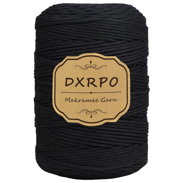 DXRPO Macrame Yarn 3 mm x 300 m, Natural Macrame,