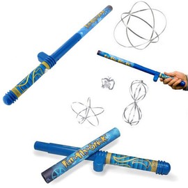 Syrisora ​​Fun Fly Stick, Electric Static Wand Science Set, Educational Toy, Amazing Levitation Wand with 10 Flying Shapes (Blue)