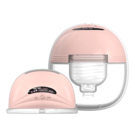 QIUXQIU Wearable Electric Breast Pump with LED Display Hands-Free Breast Pump Portable Low Noise Leakproof Painless Breastfeeding Breastpump with 3 Modes 12 Adjustable Levels,Can Be Worn in-Bra,24mm