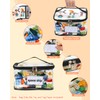 6 Pack Clear Toy Storage Bags with Labels, Large Waterproof
