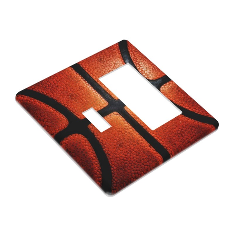 Funny Basketball Combination Wall Plate 2 Gang 1 Toggle 1