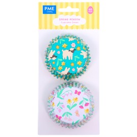 PME Easter Foil-Lined Cupcake Cases - Spring Meadow, Set of 60