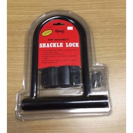 GUARD SECURITY 8" x 4" BICYCLE SHACKLE U LOCK WITH SIDE MOUNT BRACKET 1001
