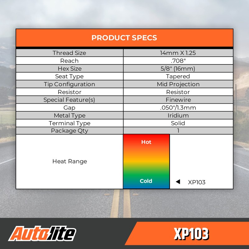 Autolite Iridium XP - Bujía de repuesto automotriz XP103 (paquete