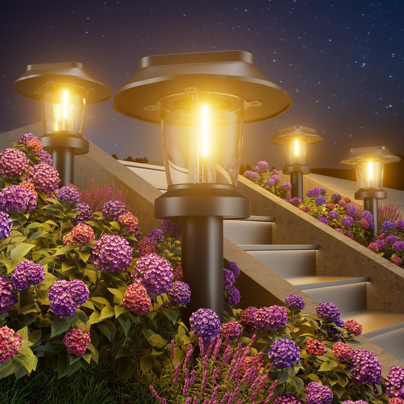 ALEPOD Solar Pathway Lights Outdoor - 8 Pack Solar Powered