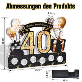 Yibat Money Gifts Packaging for 40th Birthday Women Men Money Gifts 40th Birthday Men Women Wooden Decoration for Birthday Gift Table Decoration Birthday Used