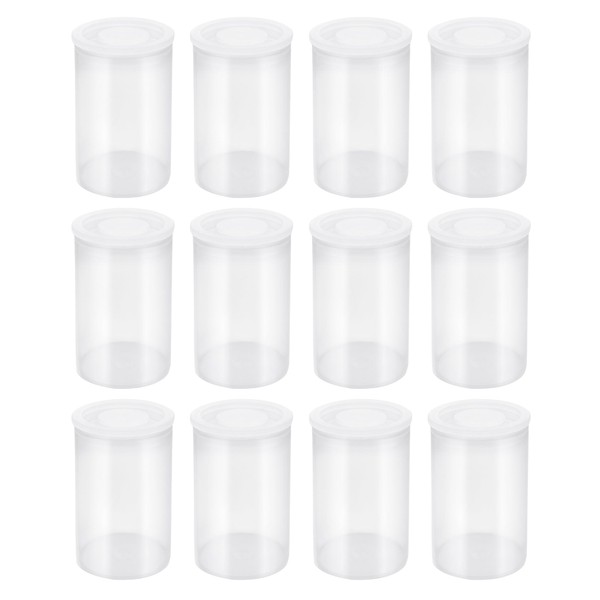 Quacc 12 PCS Clear Film Canisters with Lids, Film Canister