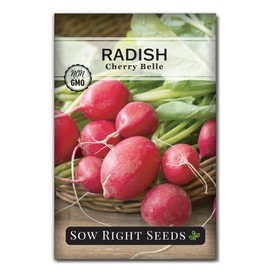 Sow Right Seeds - Cherry Belle Radish Seeds for Planting - Non-GMO Heirloom Packet with Instructions to Plant and Grow an Indoor or Outdoor Home Vegetable Garden - Crisp Red, Fast Growing (1)