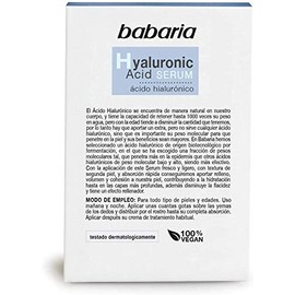 Serum Ácido Hialurónico Ultra Hidratante + Volumen y Elasticidad 30ml. Babaria