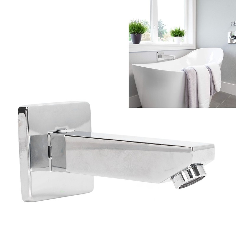 Tub Spout Brass G1/2 Connector Rectangle Wall Mounted Bathtub Faucet