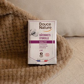 Dosnature Douce Nature Organic Pure Cotton Swabs 200-Pack / 두스나뚜르 유기농 순면 면봉 200개입