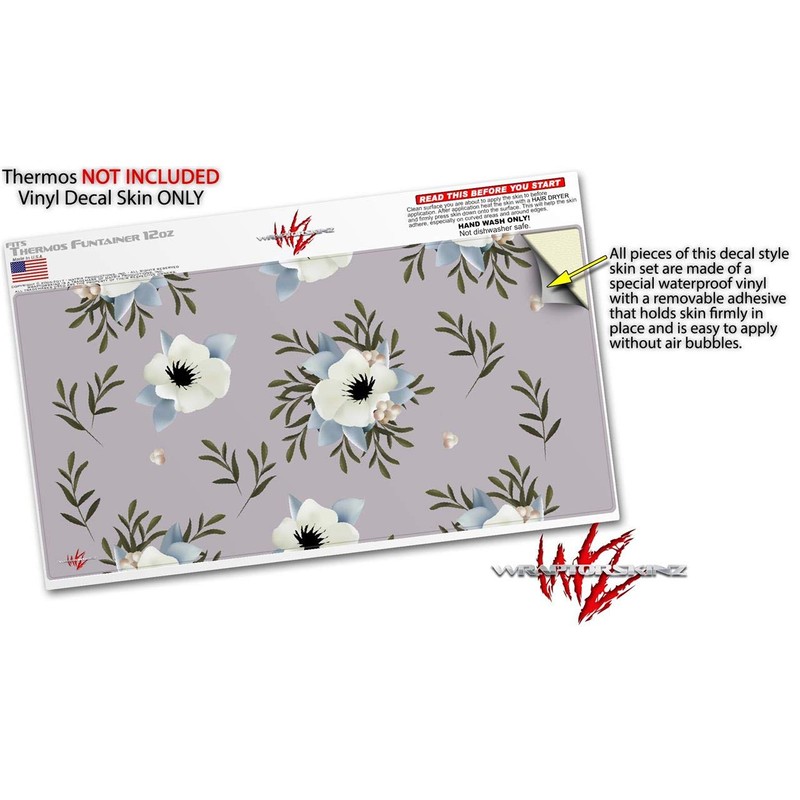 Skin Decal Wrap compatible with Thermos Funtainer 12oz Bottle Poppy