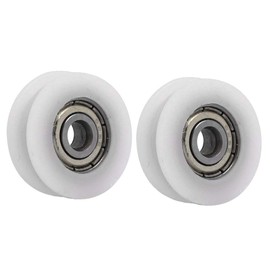 New Lon0167 24mmx5mmx7mm Nylon Featured U Groove Bearing reliable efficacy Pulley Sliding Converyor Wheel White 2pcs(id:ef1 32 3a 0fc)
