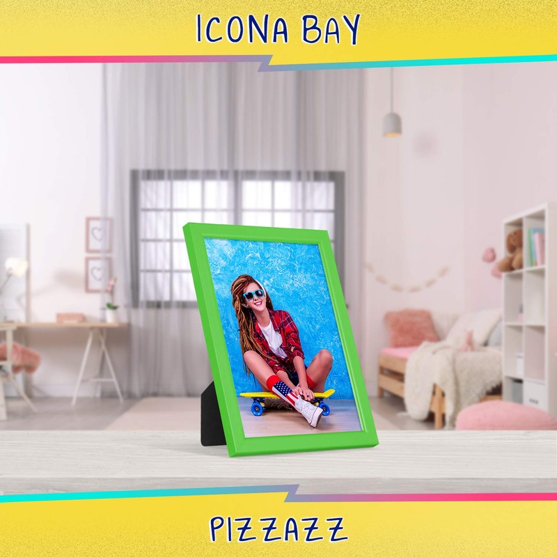Icona Bay 7x5 Green Picture Frame, Coloured Solid Wood Scandinavian