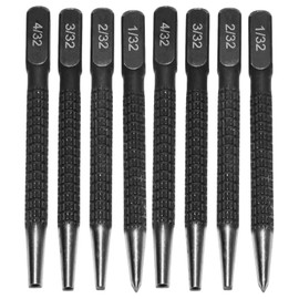 Nail Punch - ShiningUU 8pcs Alloy Steel Centre Punch Set, Portable 4pcs Per Set Positioning Punch Kit, Durable Metal/Wood Hole Punch Tool for Carpenters, Nail Tools Set