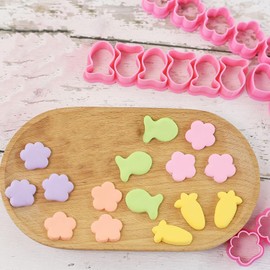 Pink Carrot Set Mini Goldfish Cookie Cutter, Cookie Cutters Set, Carrot Biscuit Cutter for Easter Biscuits Cookie Cutters Hand Wash, Holiday Themed Party Supplies Carrot Set Kitchen and Dining (4.61")