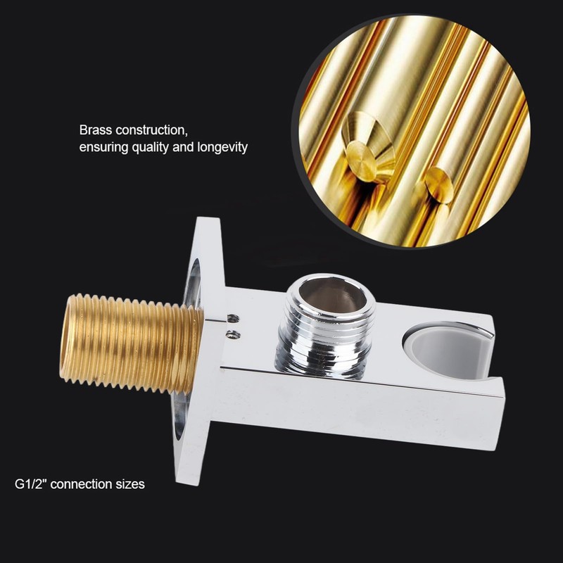 F-Y290 Shower Outlet Elbow Holder Square Hose Shower Arm Bracket