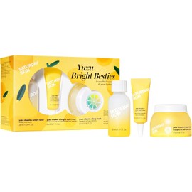 Saturday Skin 3-Piece Skin Care Set - Yuzu Vitamin C Sleep Mask, Bright Toner and Eye Cream Overnight Facial Masks - Korean Beauty Best Vitamin C Skincare Set