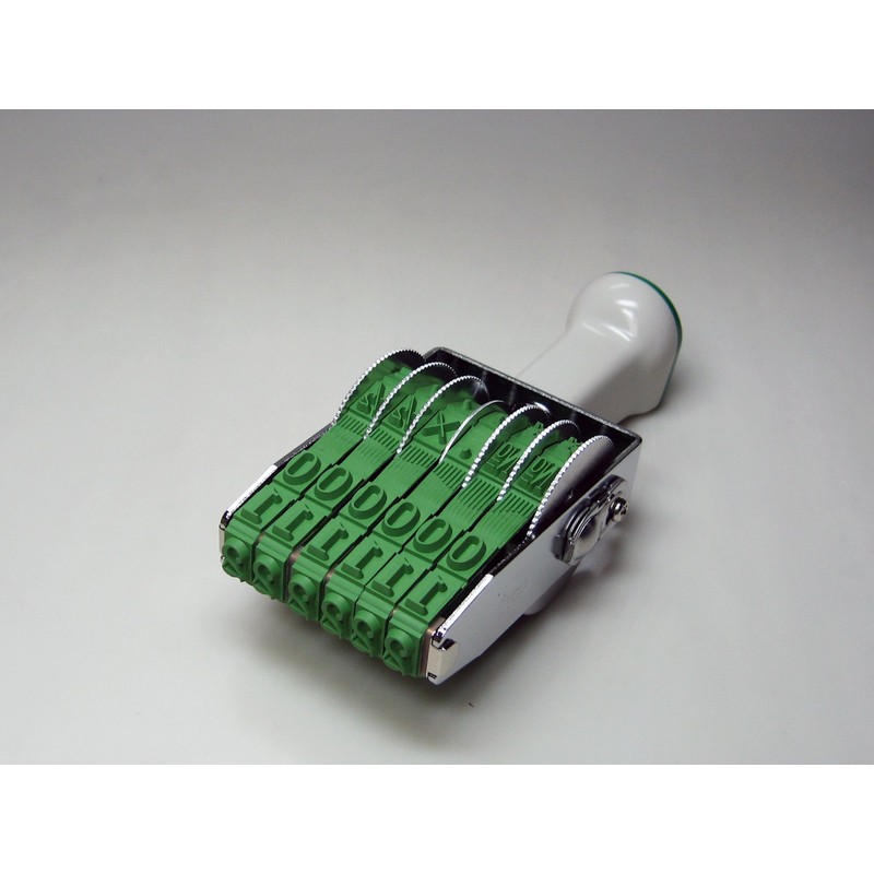 Sanby TK-016 Rotating Stamp Techno-Touch 6 Consecutive Japanese Mincho TK-016