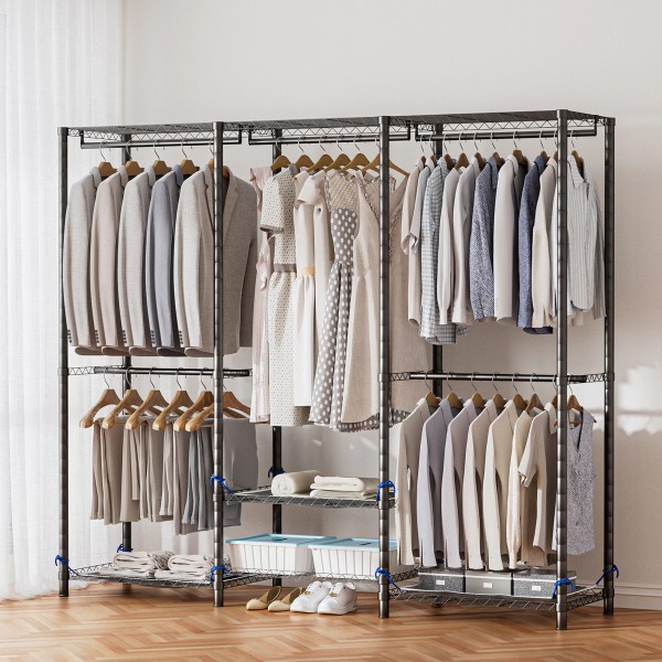 Large Closet System Clothes Rack Open Wardrobe Organizer Garment Rack