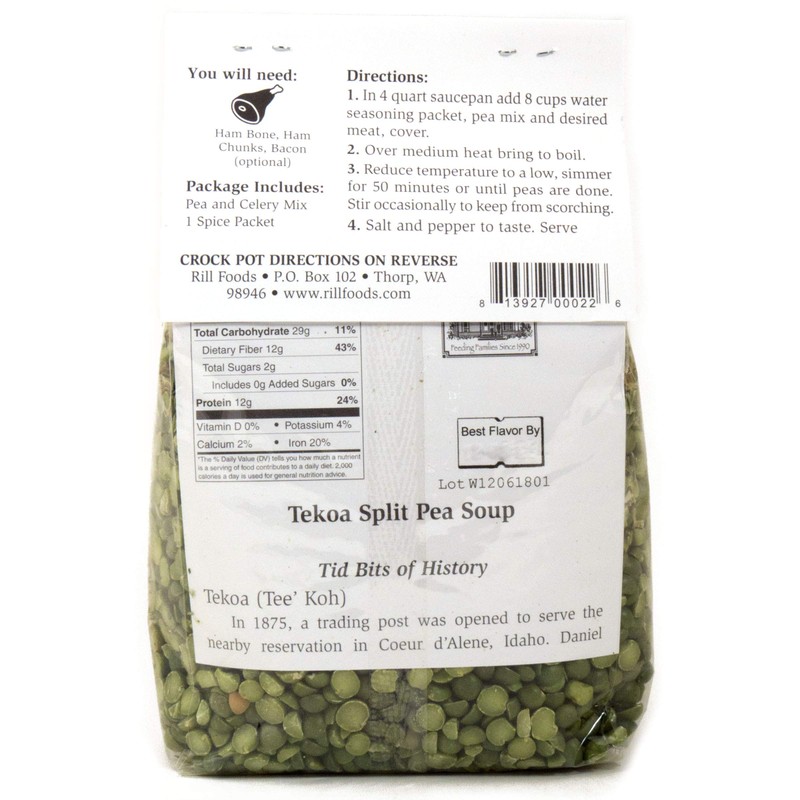 Rill Foods Tekoa Split Pea Soup Mix 16 oz each