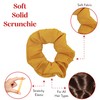 Set of 2 Solid Scrunchies - Mustard