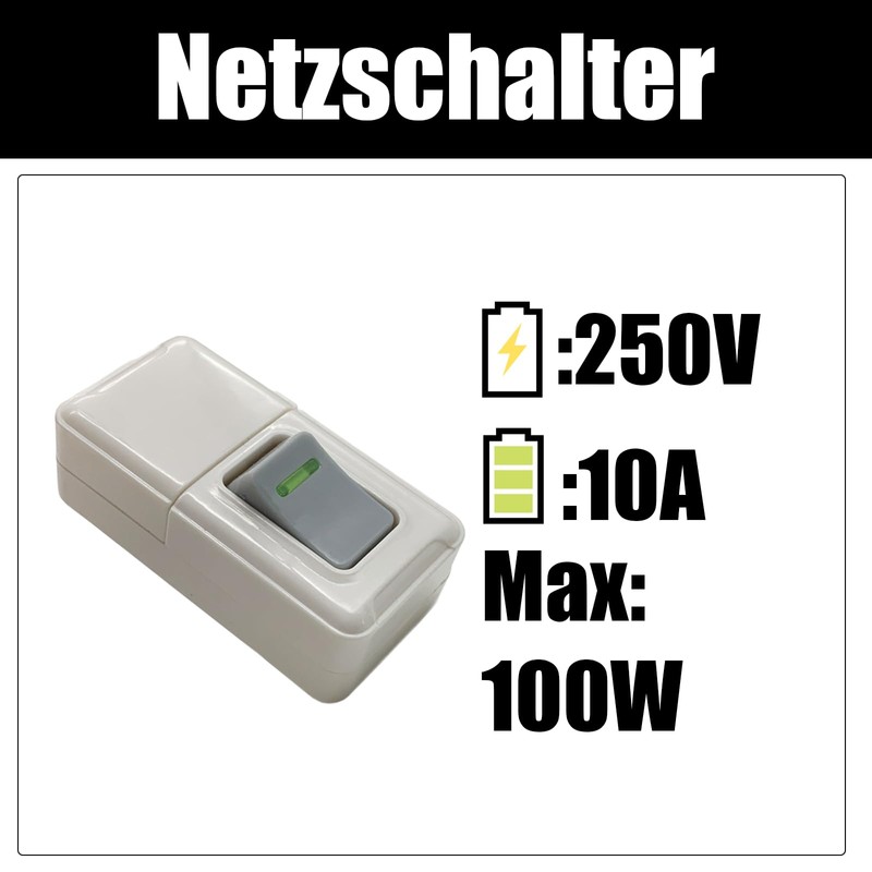 Powice 2 x White Middle Switch 10 A250 V, with