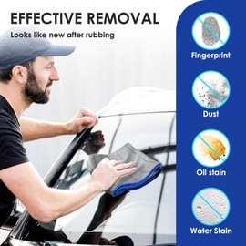 NEUTYPECHIC Pack of 4 Microfibre Cloths Car 40 x 40 cm, Quick Water Absorption Tea Towels, Ultra Fine Carbon Fibre Kitchen Towels, No Hair Loss Microfibre Cleaning Cloth, Dish Cloths for Cleaning