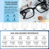 MARE AZZURO Retro Square Reading Glasses Men Large Readers 1.0
