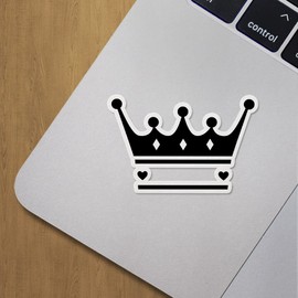 Decal Stickers of Princess Crown Split Premium Indoor (No Waterproof) Vinyl Decal Stickers for Laptop Phone Accessory Helmet Car Window Mug Tuber Cup Door Wall Decoration ANDVER3d7715aBL