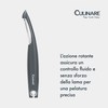 Culinare Angled Swivel Peeler, Grey, Plastic/Stainless Steel, Angled for Comfortable