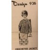 DESIGN 936 Vintage Jacket Pattern to CROCHET (Repro) 36-46
